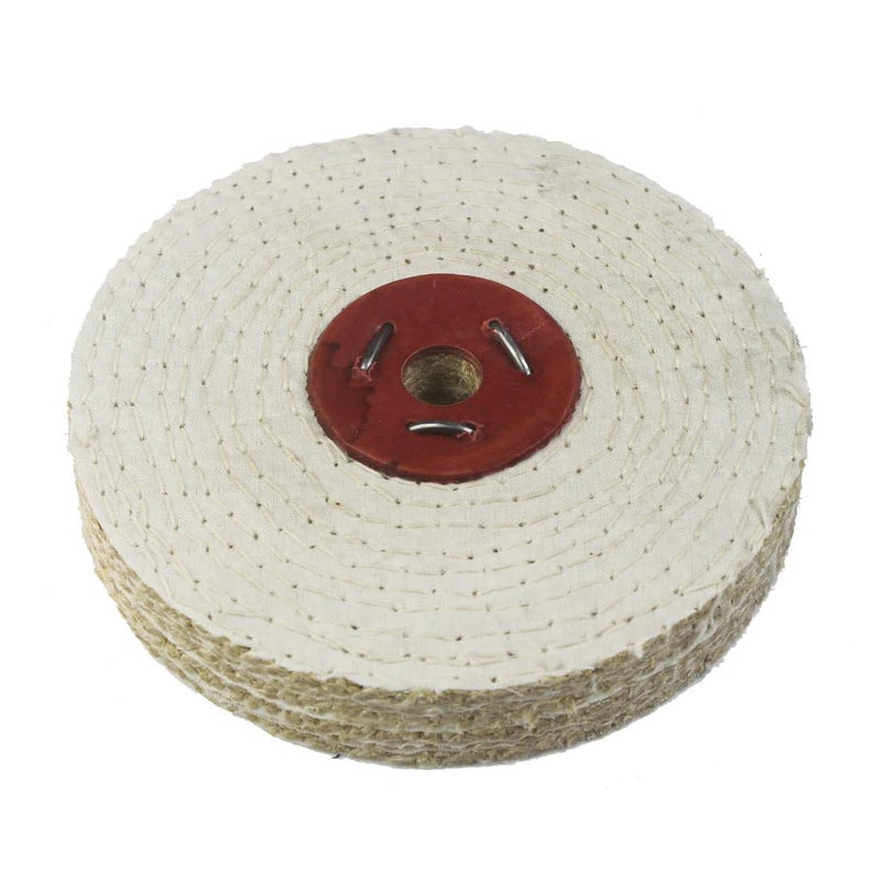 JUNLIXN 6" x 1" Spiral Sewn Rigid Sisal Buffing Wheel - 5/8 Inch Arbor Hole Rigid Sisal Buffing Polishing Wheel for Bench Grinder, Die Grinder - Image 3